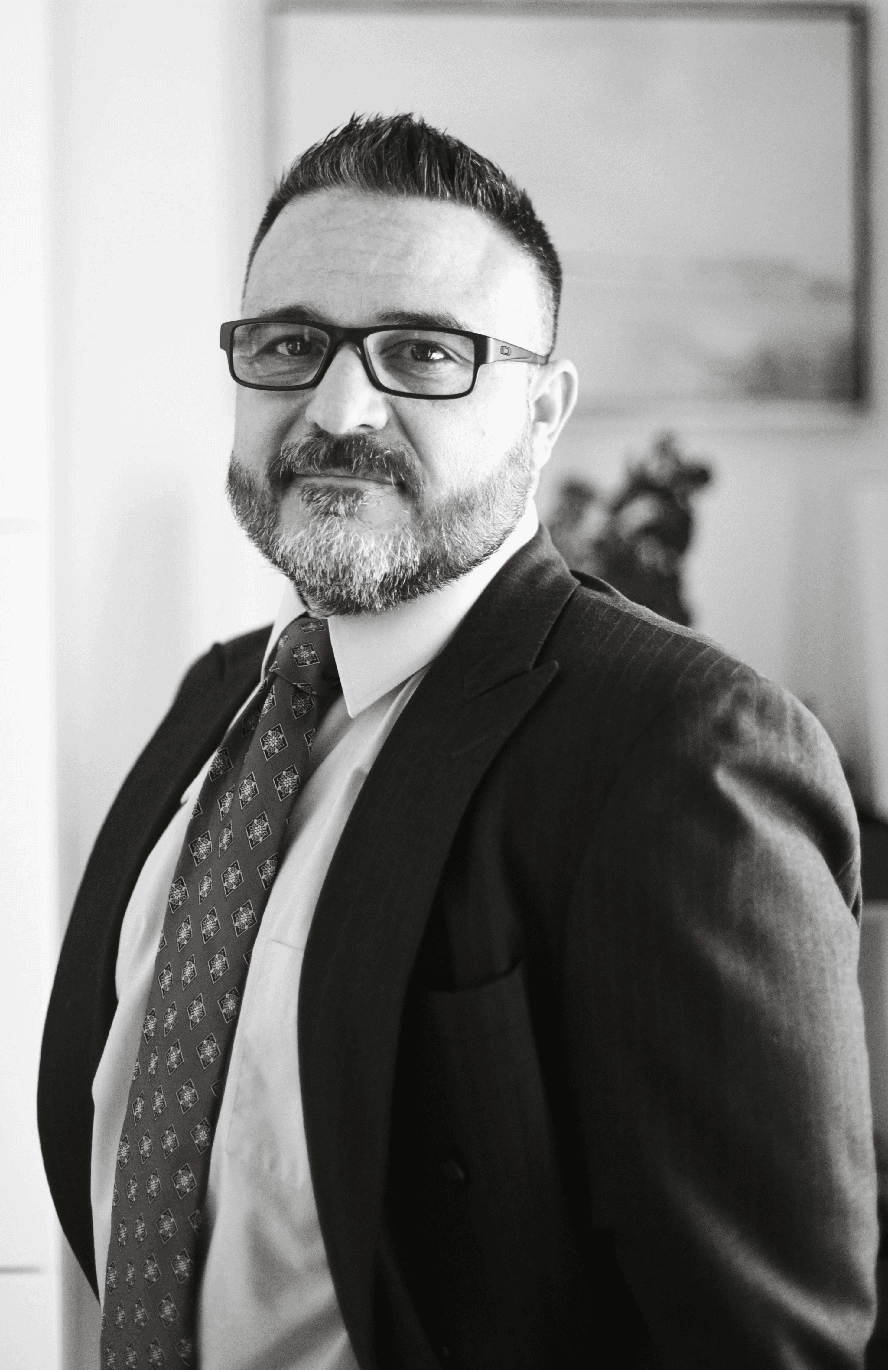 Male lawyer looking forward