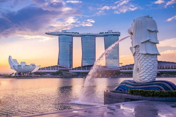 Singapore business district and waterfront coordination environment