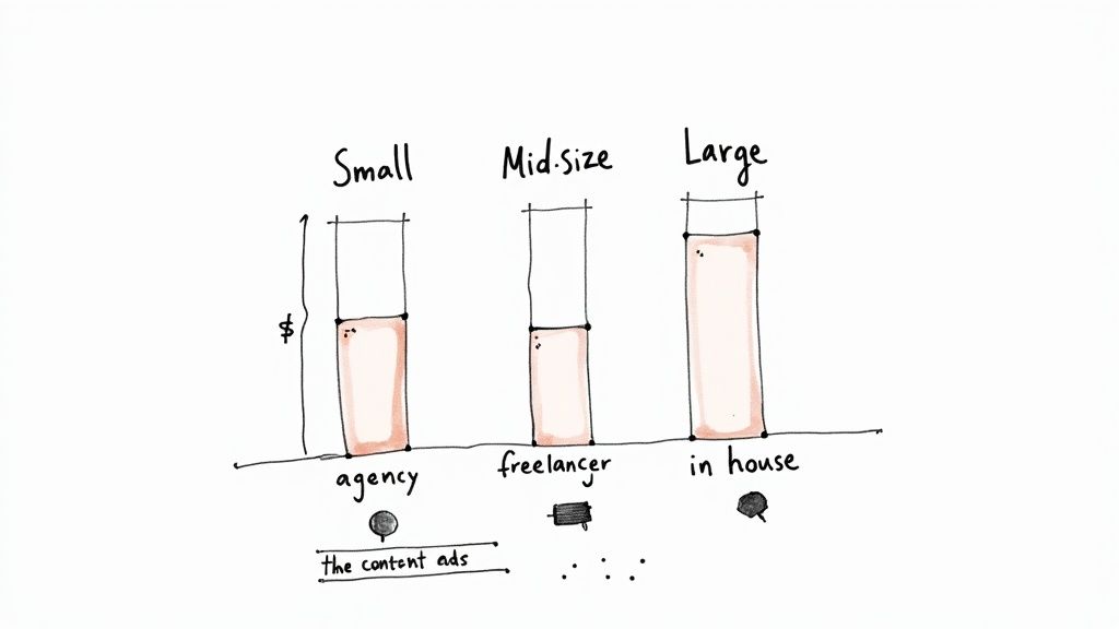 A person analyzing social media marketing data on a laptop and phone, with charts and graphs in the background.
