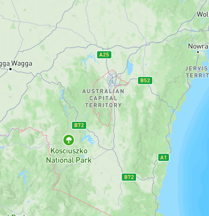 Map Taxi EFTPOS Terminals in Canberra & ACT