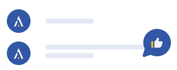 Ilustração de uma interface de mensagens com balões de texto e opções para enviar ou editar mensagens.