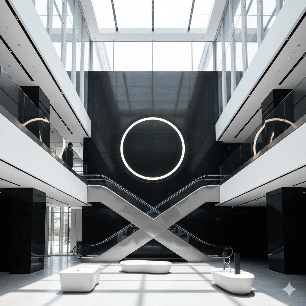 M3M MG Road double-height interior retail shop view
