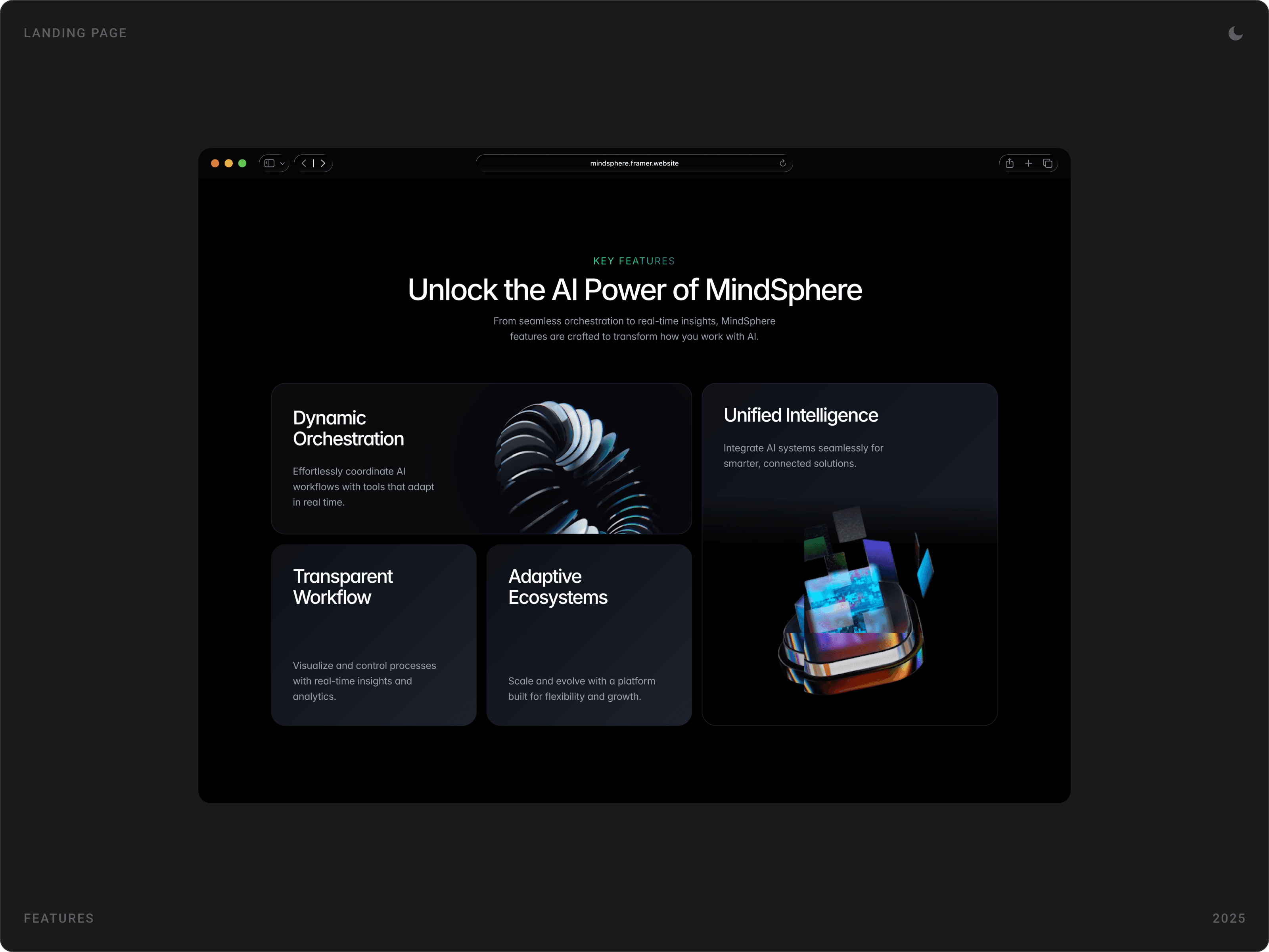 Innovative AI Capability Showcase Section Design