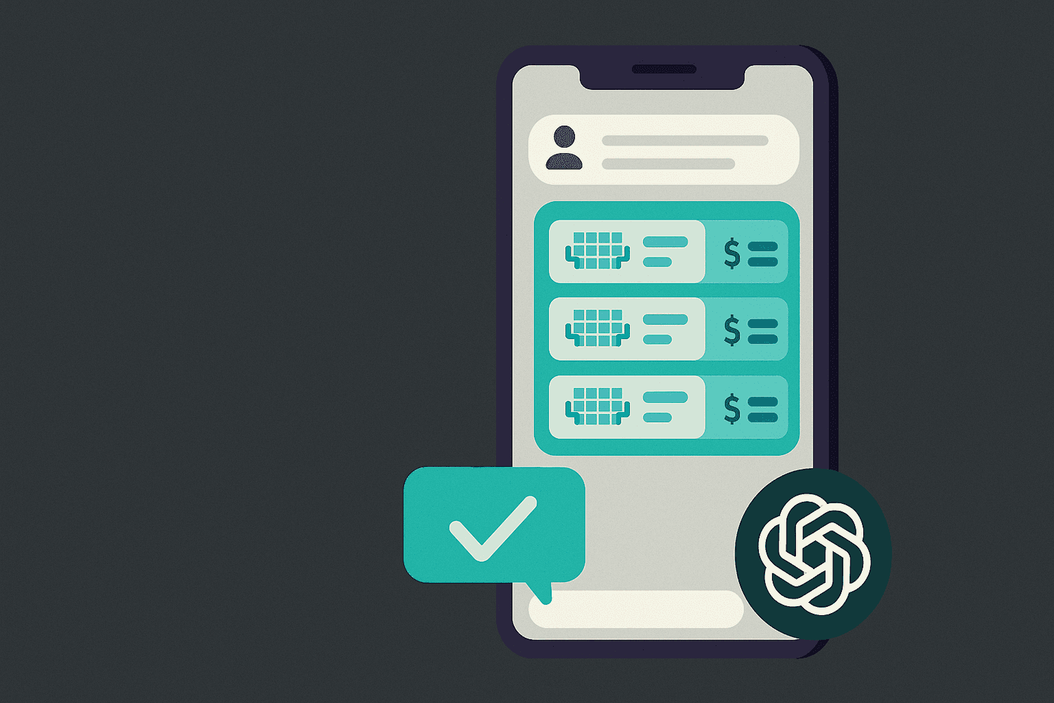 Image of a phone displaying ticket options