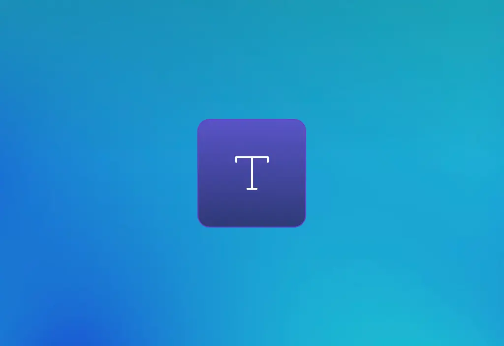 Text Options button set against a colourful gradient background