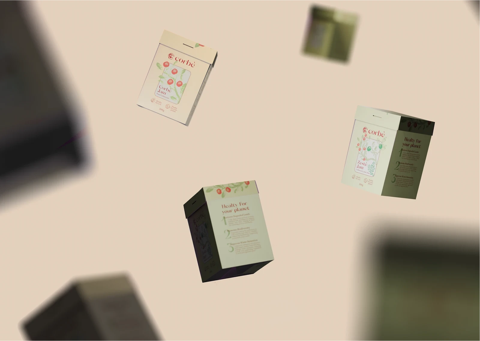 3d render of packagings
