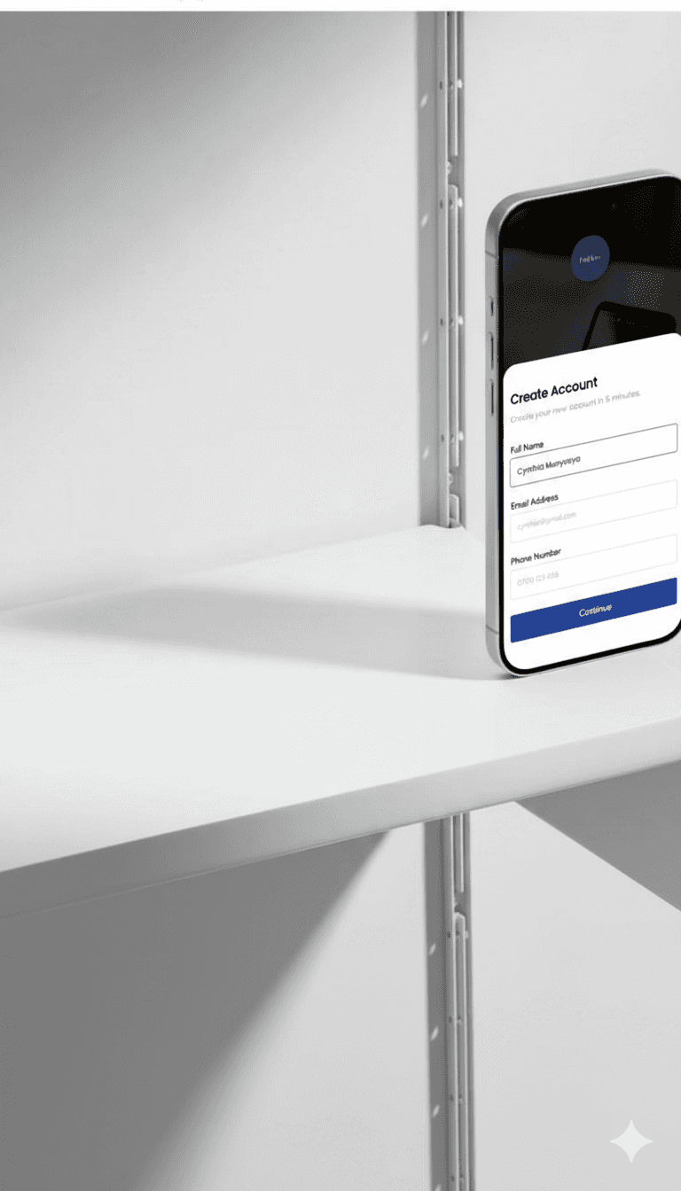 a cell phone on a ledge