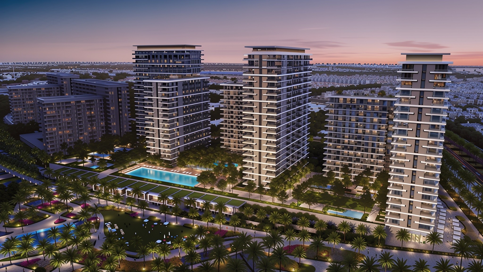 New Palace Residences Hillside apartment complex in Istanbul, showcasing modern architecture and urban living.