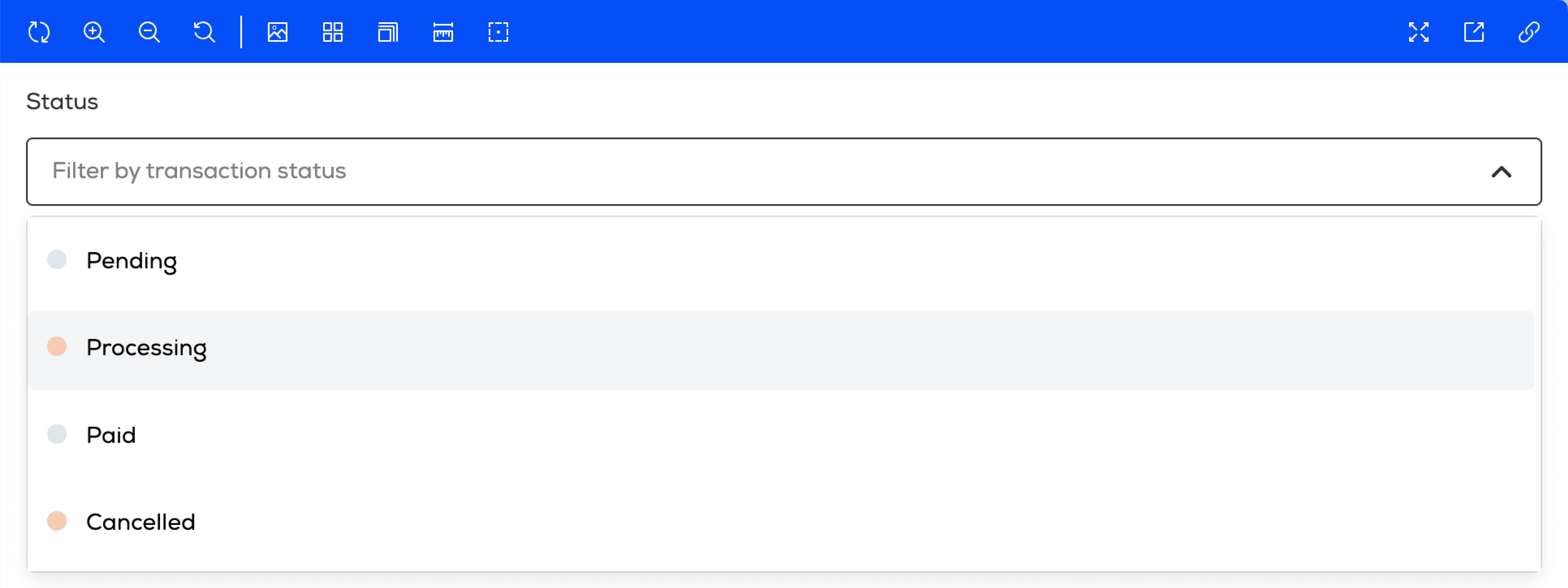 Screenshot of a component in storybook.