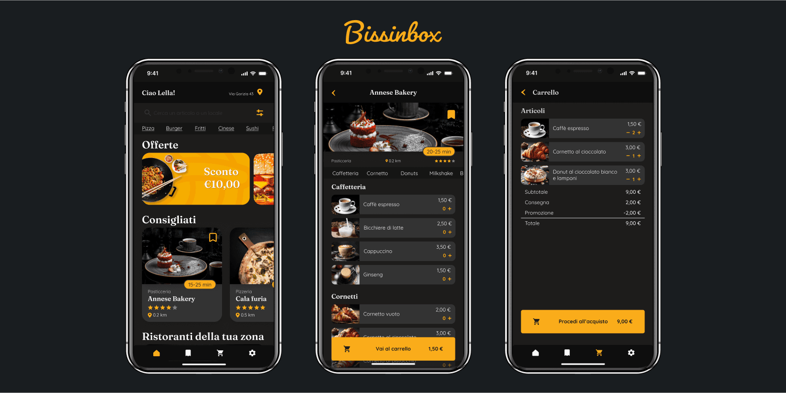 Mockup Bissinbox app