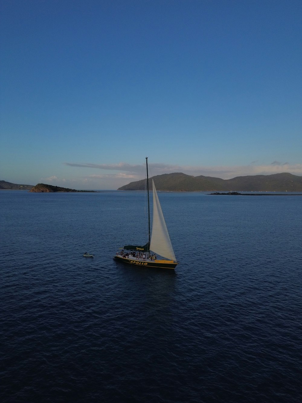 Sailing yacht off Whitsunday Island, Queensland