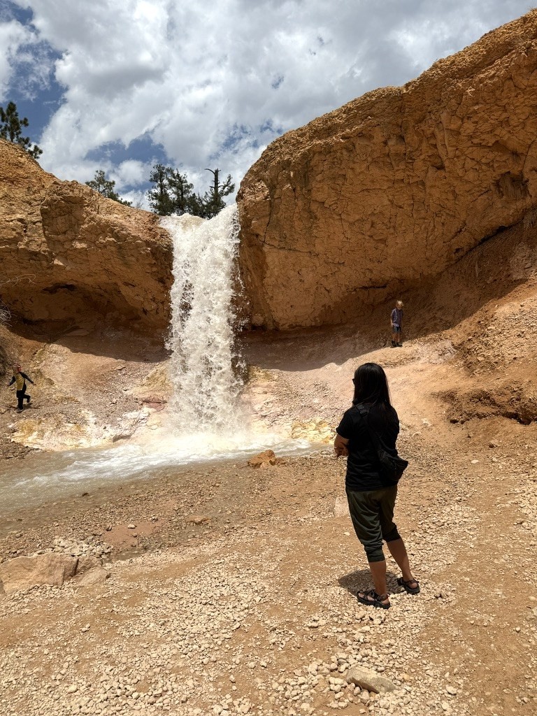 The waterfall along the short Mossy Cave hike just outside Tropic