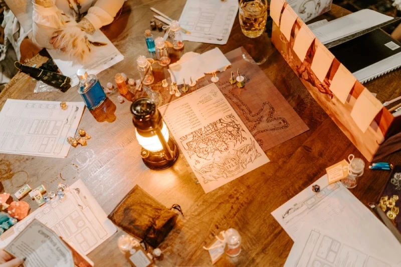 Group of people sitting at a cocktail table in the Tavern