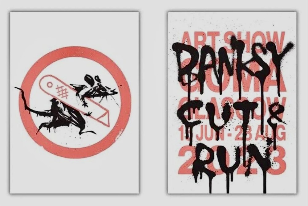 Banksy 'Cut & Run' poster set from GOMA