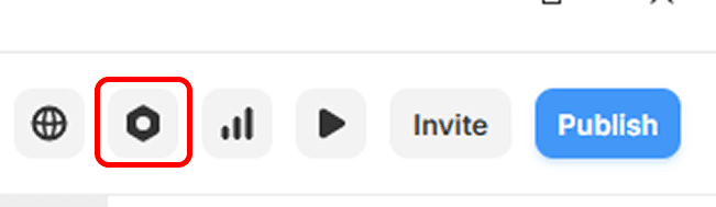 Menu de publication d’un site Framer avec accès aux paramètres de mise en ligne