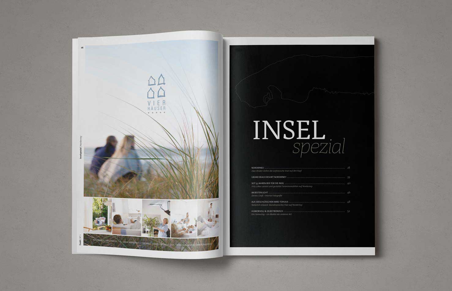 Doppelseite im Exakt Magazin – journalistische Inhalte modern aufbereitet