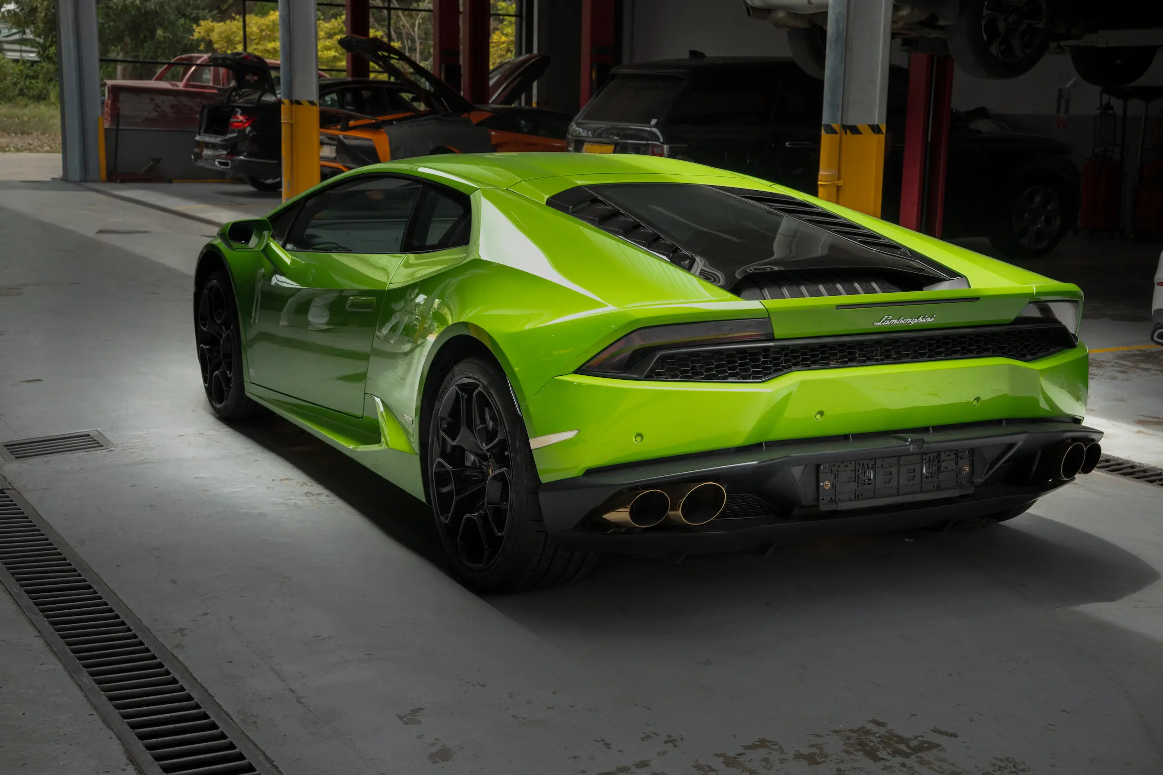 Car parked at the road