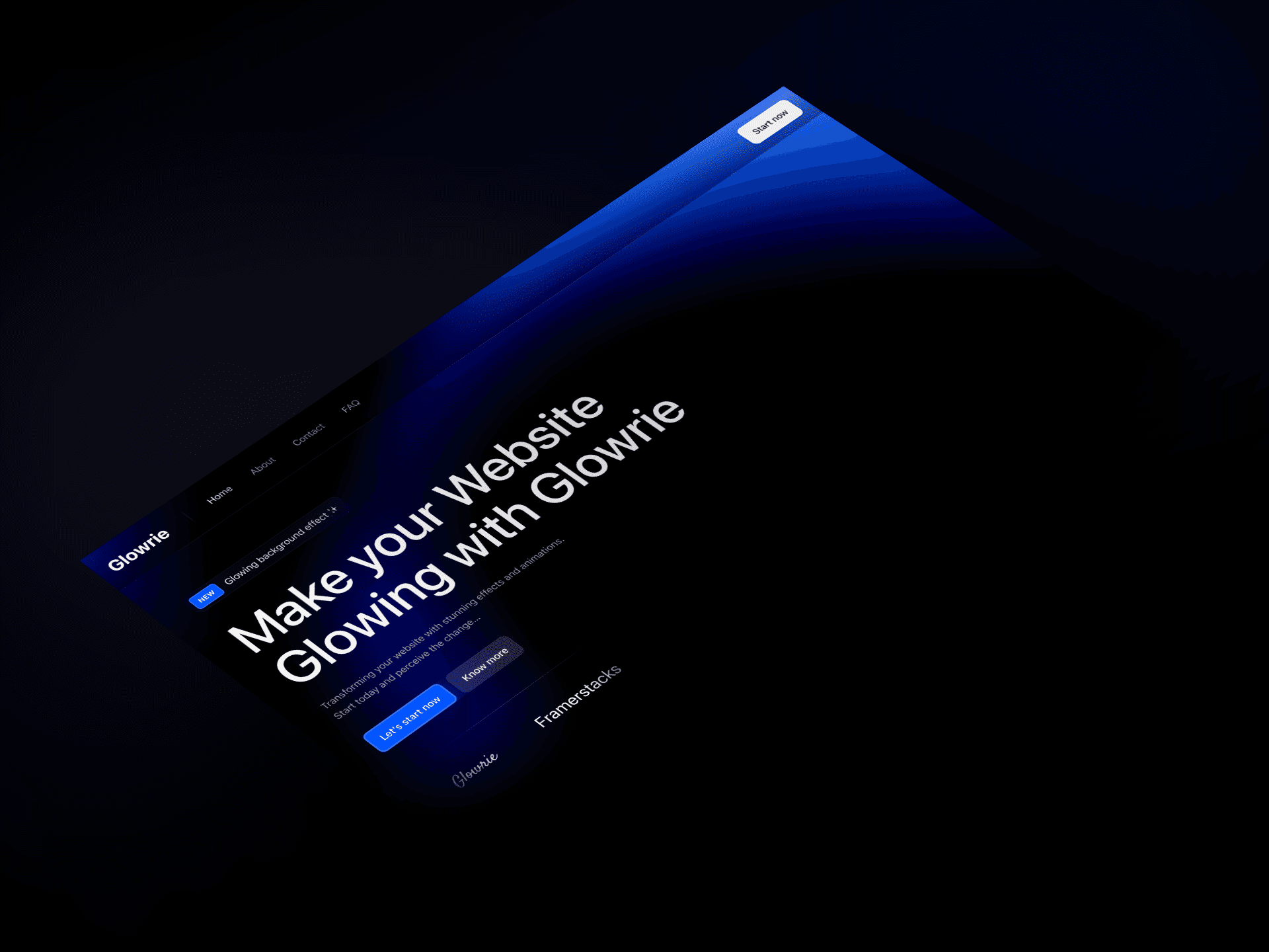 A dark themed premium quality wesbite template for portfolio, agency, and Saas business owners.