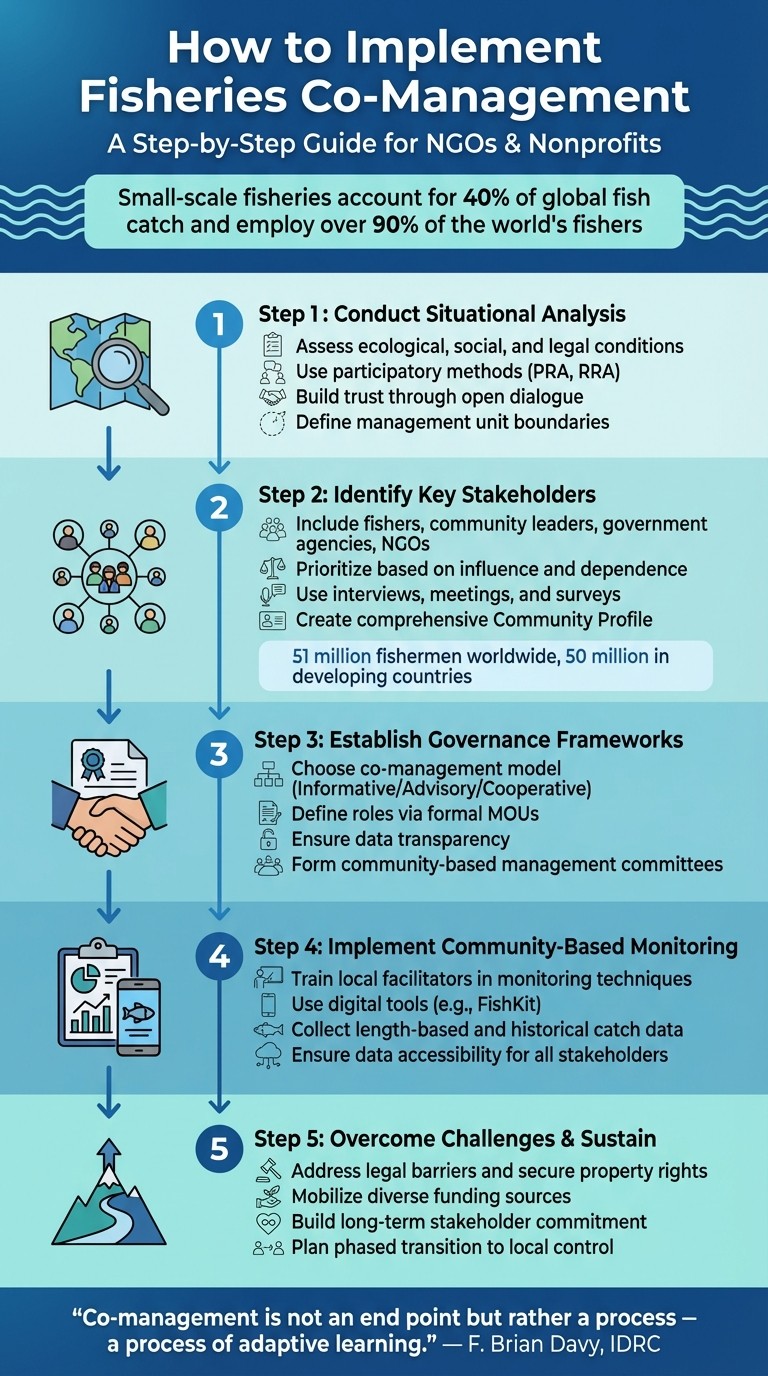 5-Step Fisheries Co-Management Implementation Process for NGOs