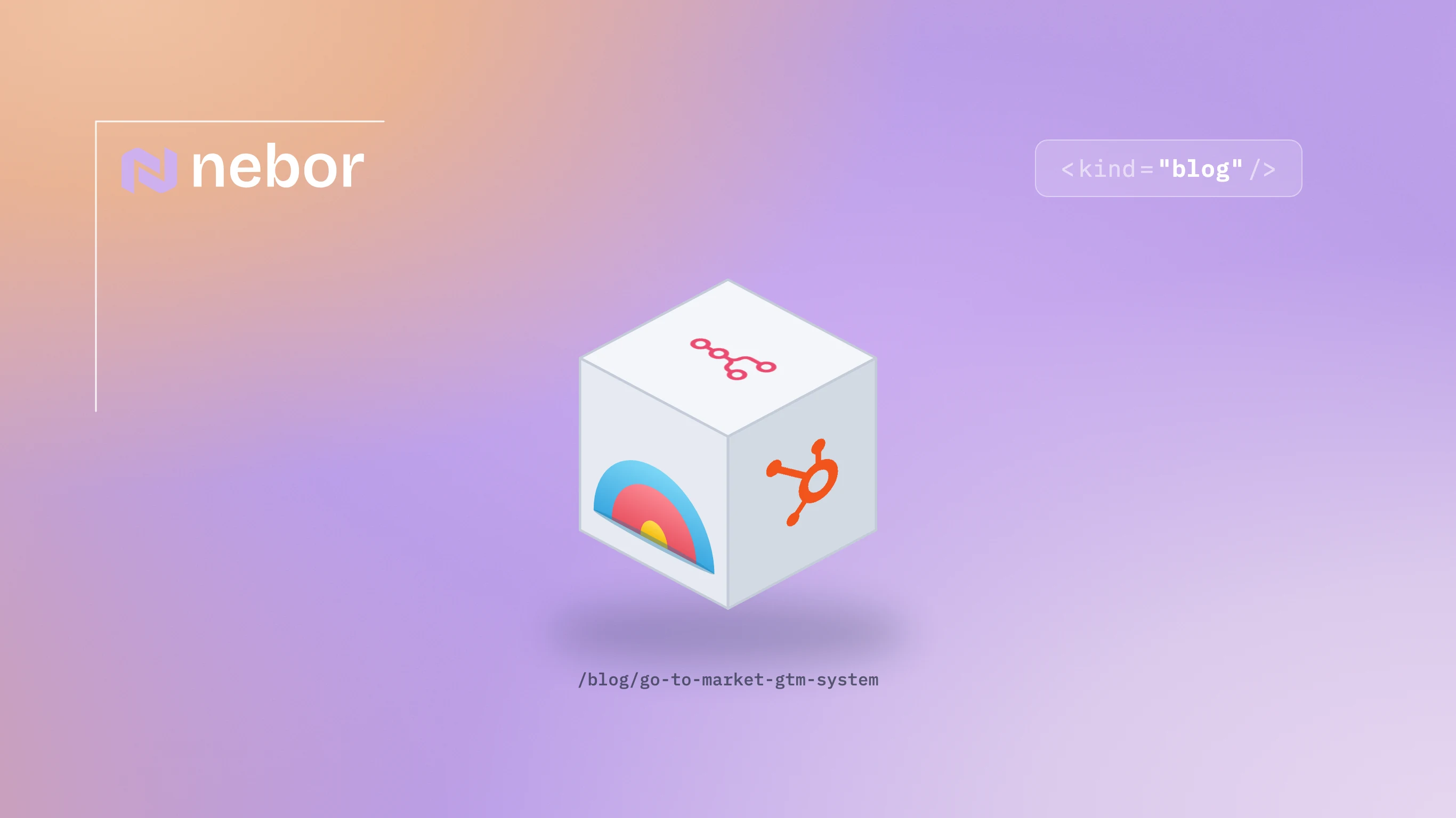 3D illustration of a go-to-market (GTM) system connecting sales and marketing