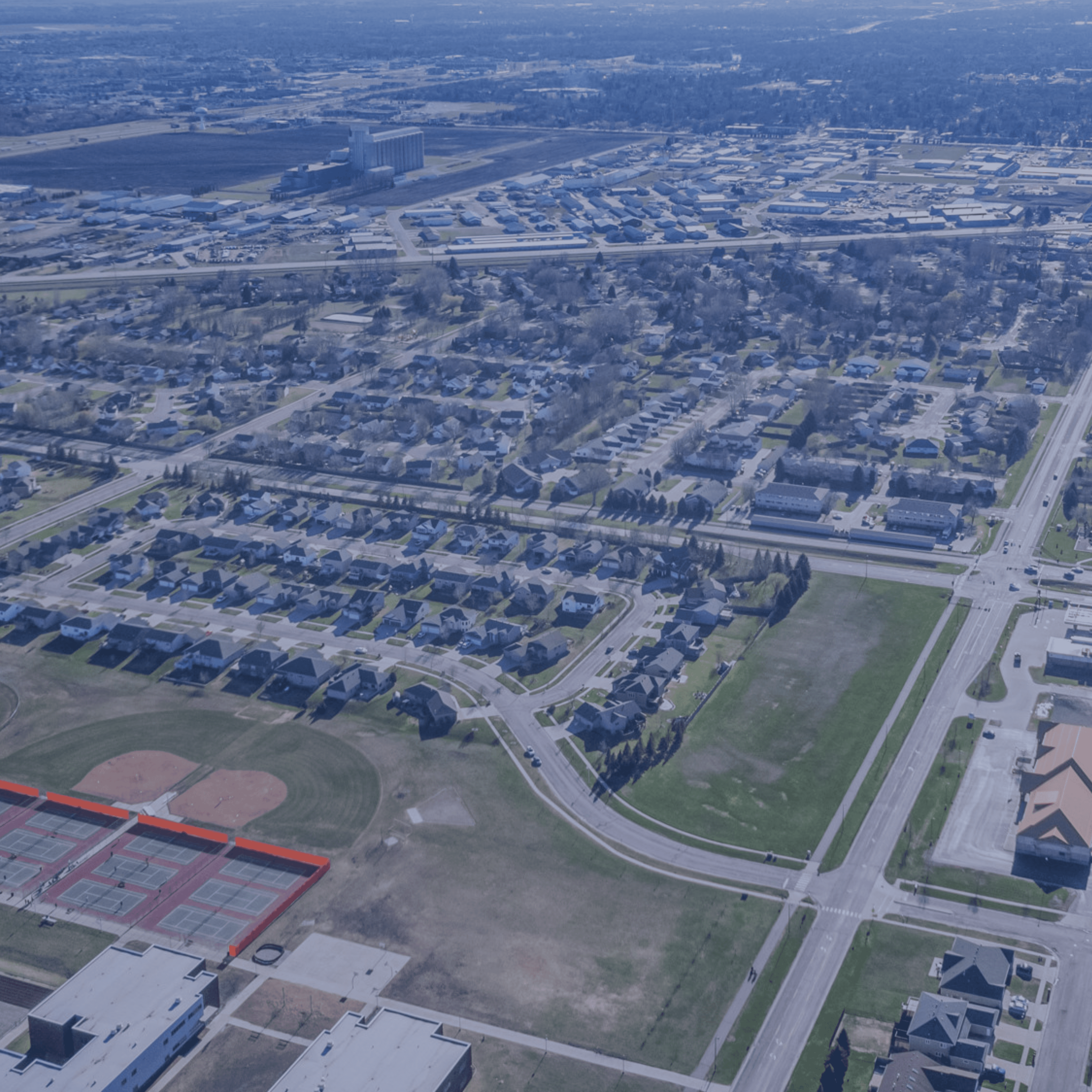 Neighborhood aerial view