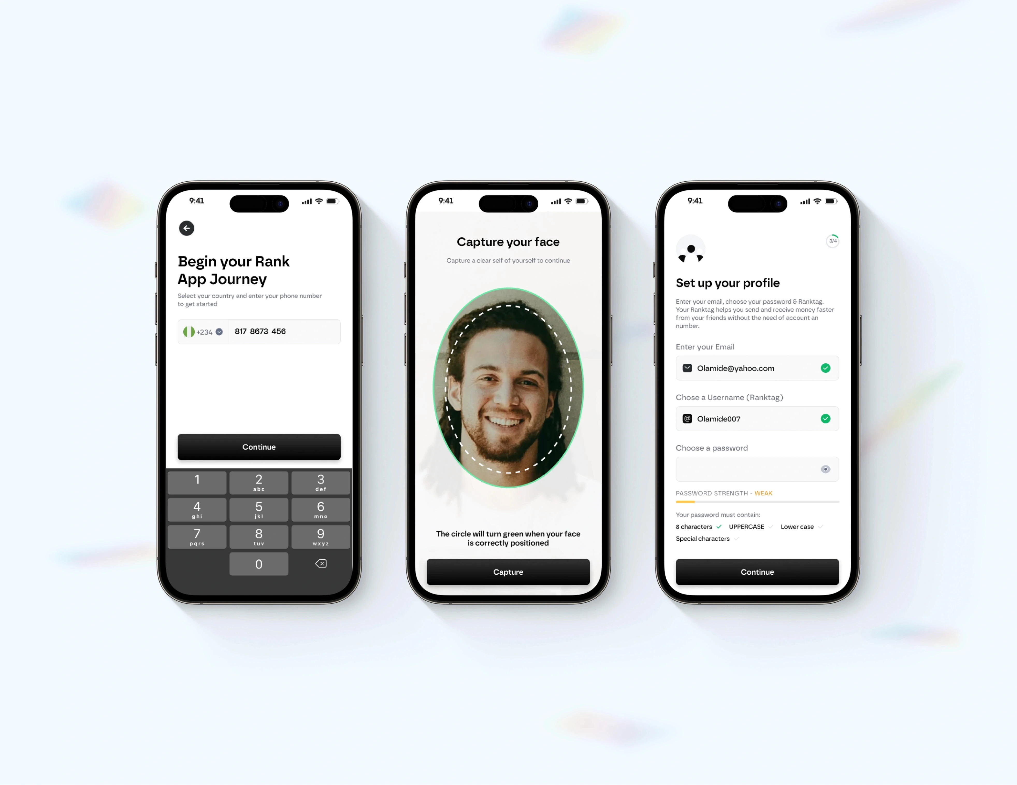 Rank app - Onboarding by Victor Adedini