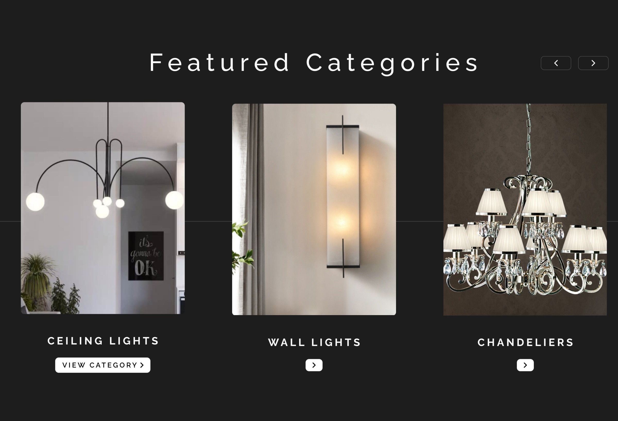 Featured categories section