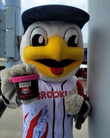 Sweet & Boozy with bird mascot