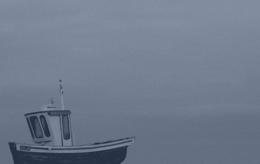 Sailing boat on the open water