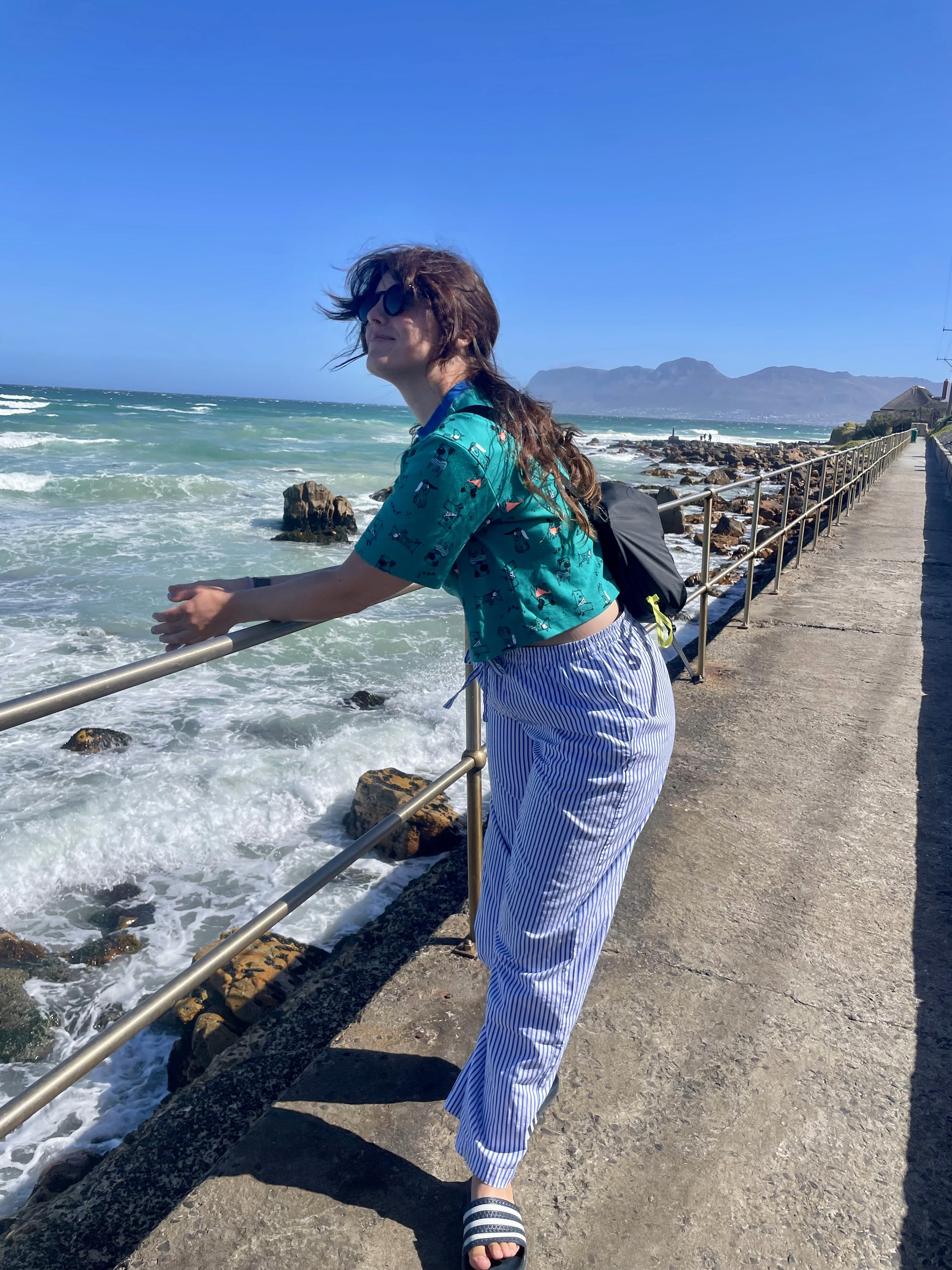 Co-Founder Christine by the ocean in Muizenberg