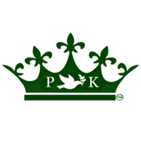 The Peaceful Kingdom Farms logo, depicting a green crown with a dove in the center.