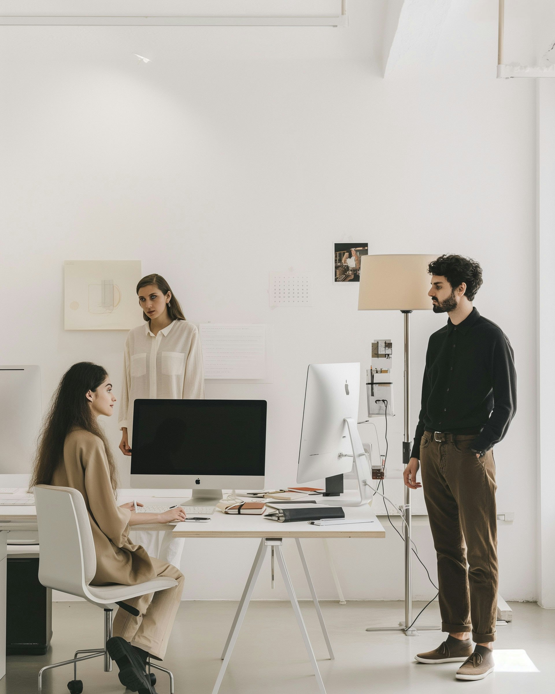 People talking in an office