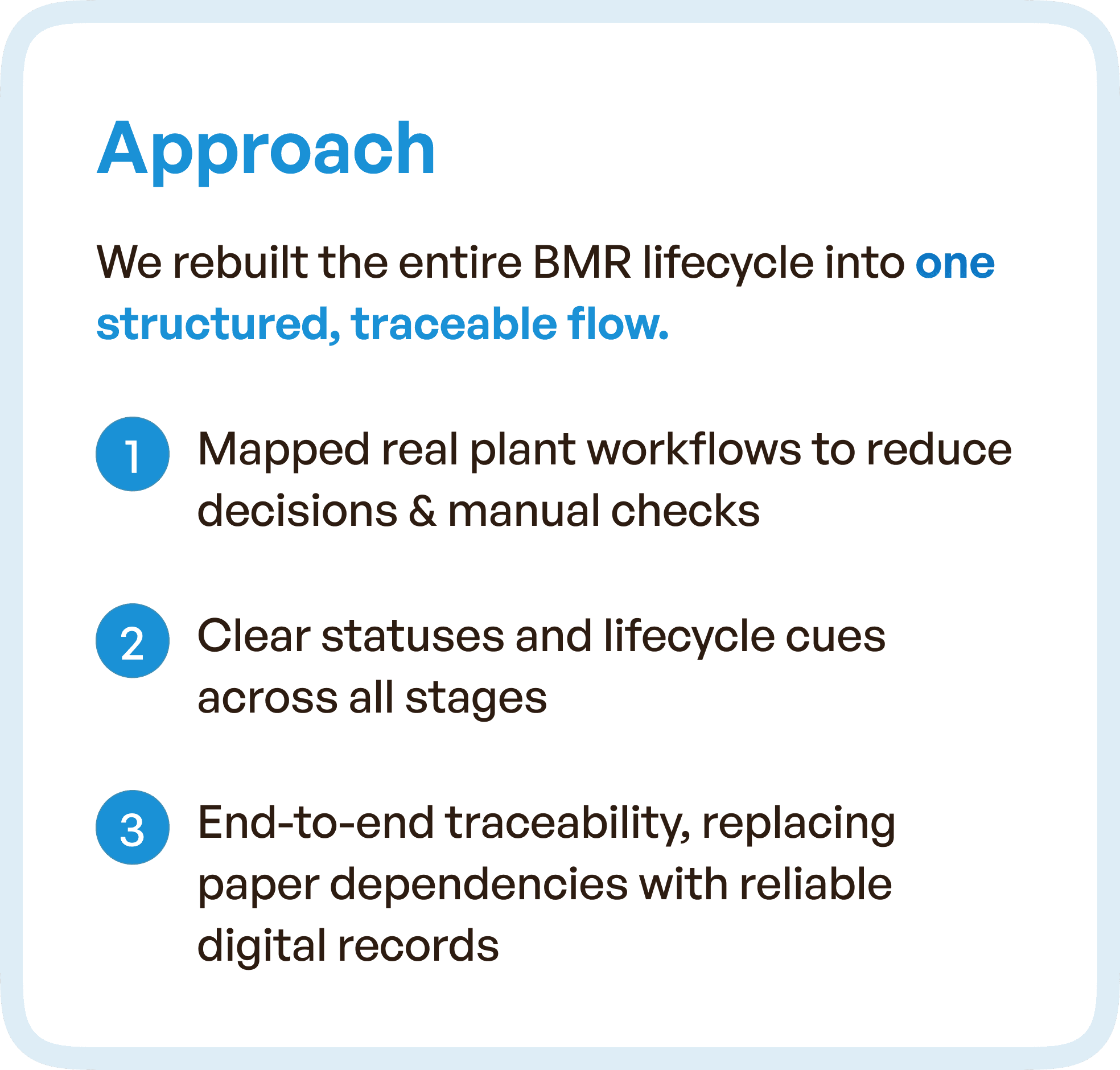 Approach defined in points