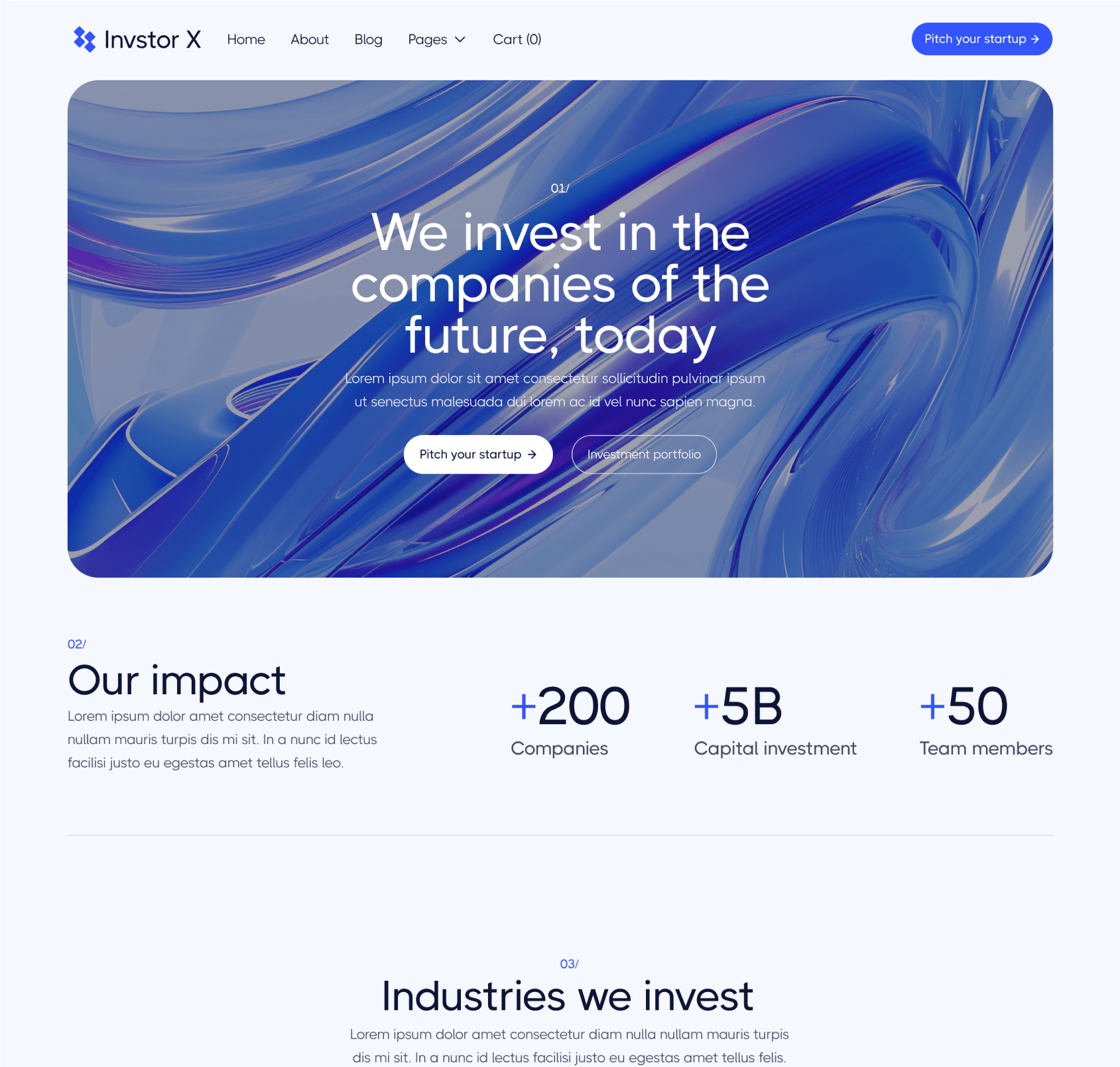 Invstor X - Home V3 Main Page - Investment Firm Framer Template