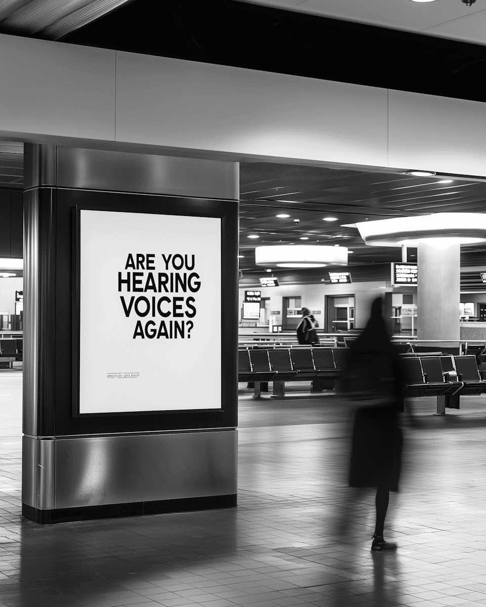 Billboard in station
