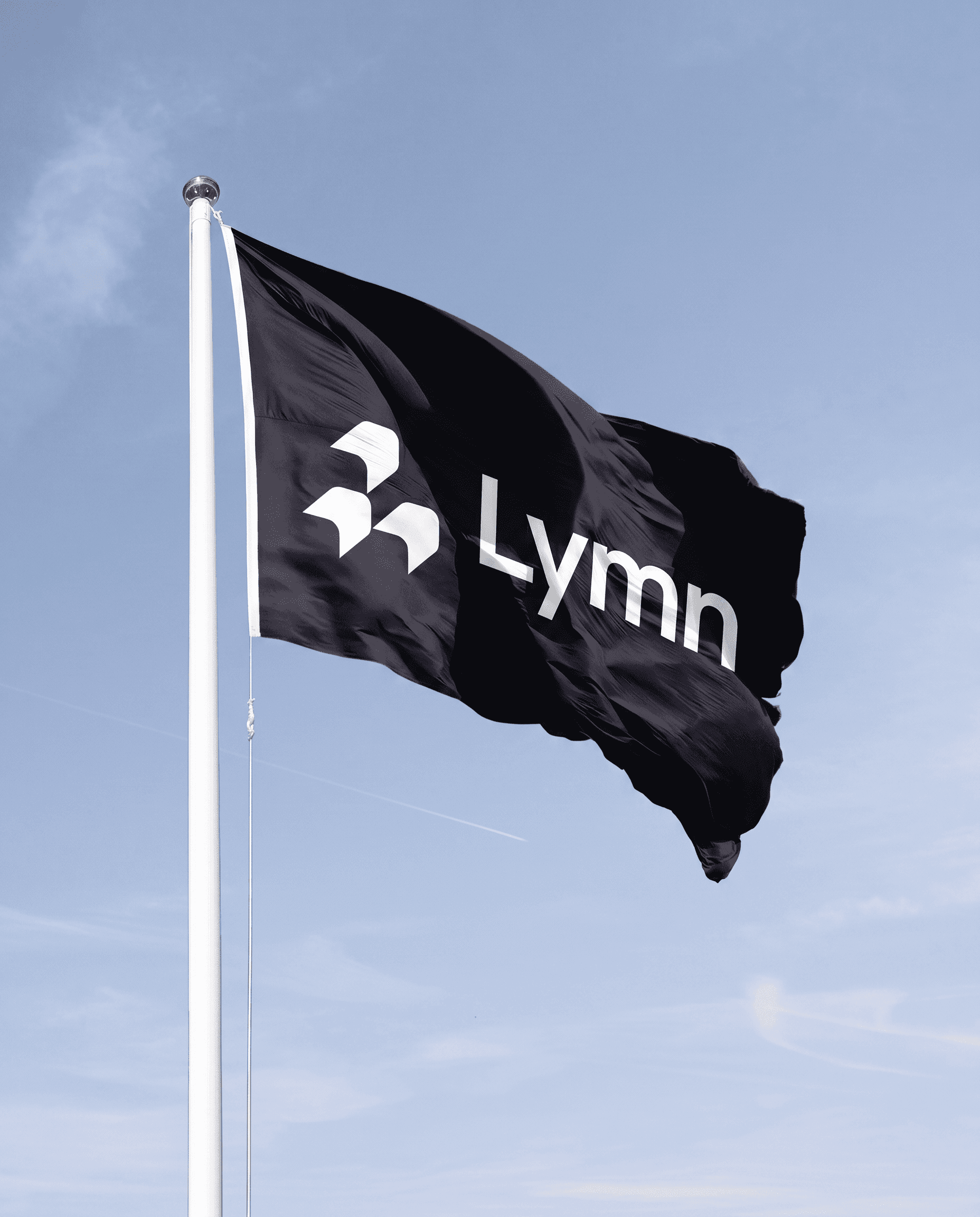Flagga med Lymns logga.