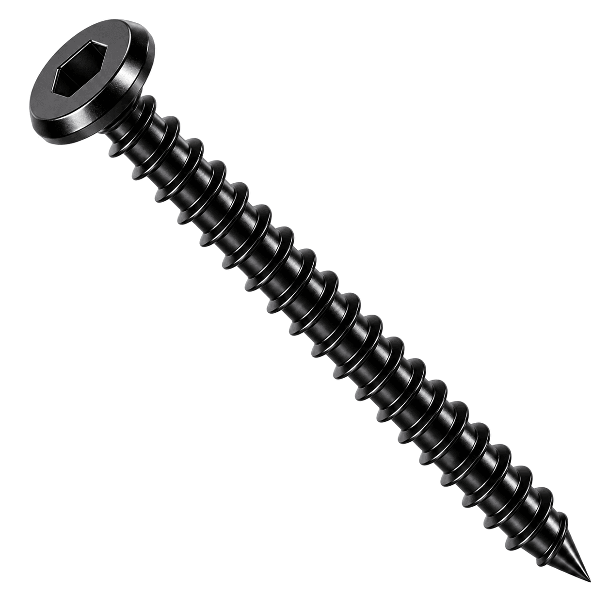Flat head Allen screws use an internal hex or Allen drive