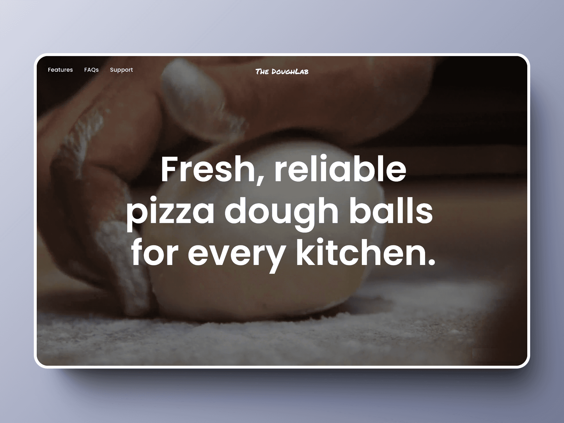 Time-saving solutions for restaurants offered by DoughLab, featuring ready-to-use pizza dough