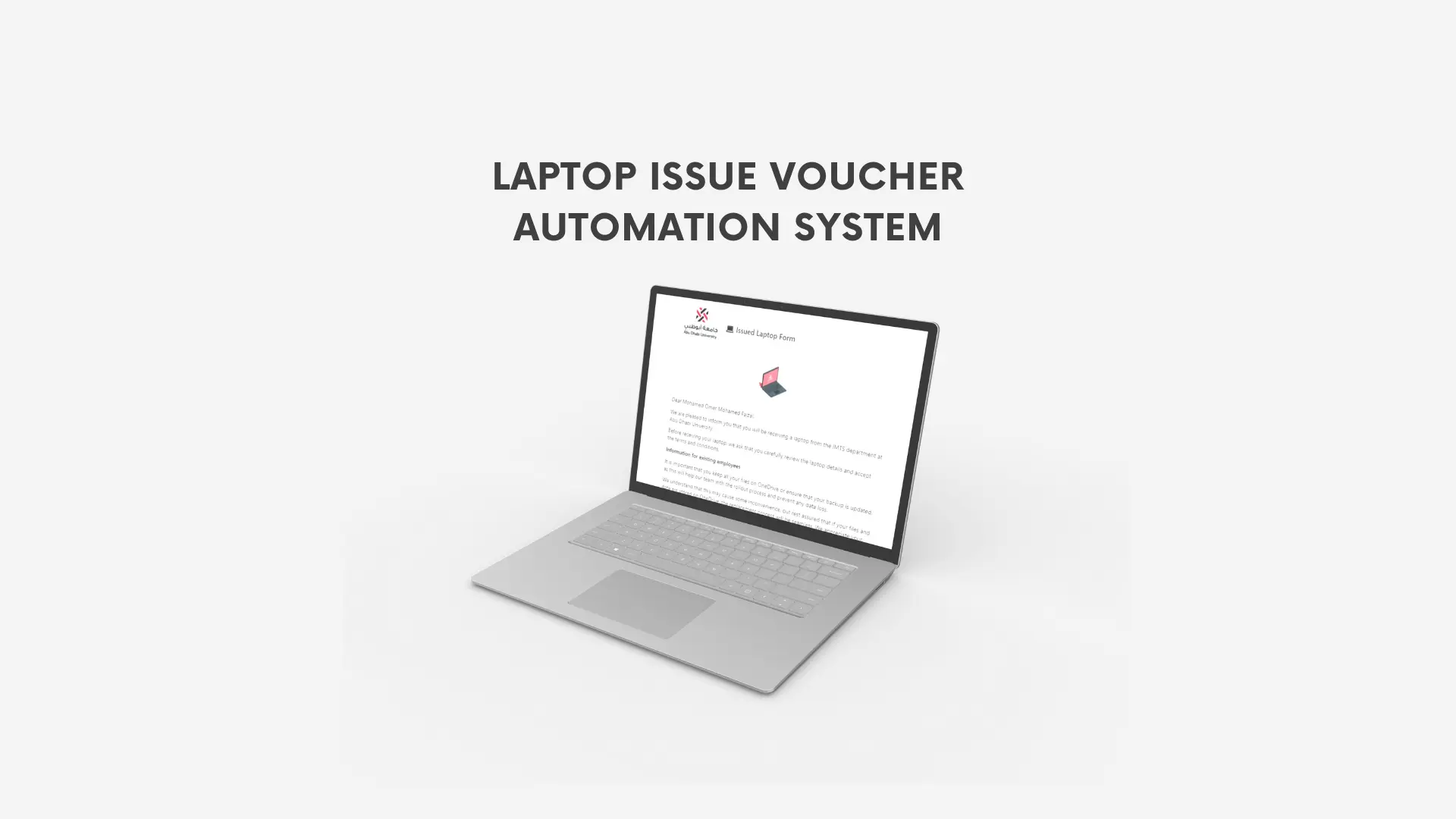 laptop issue voucher automation system