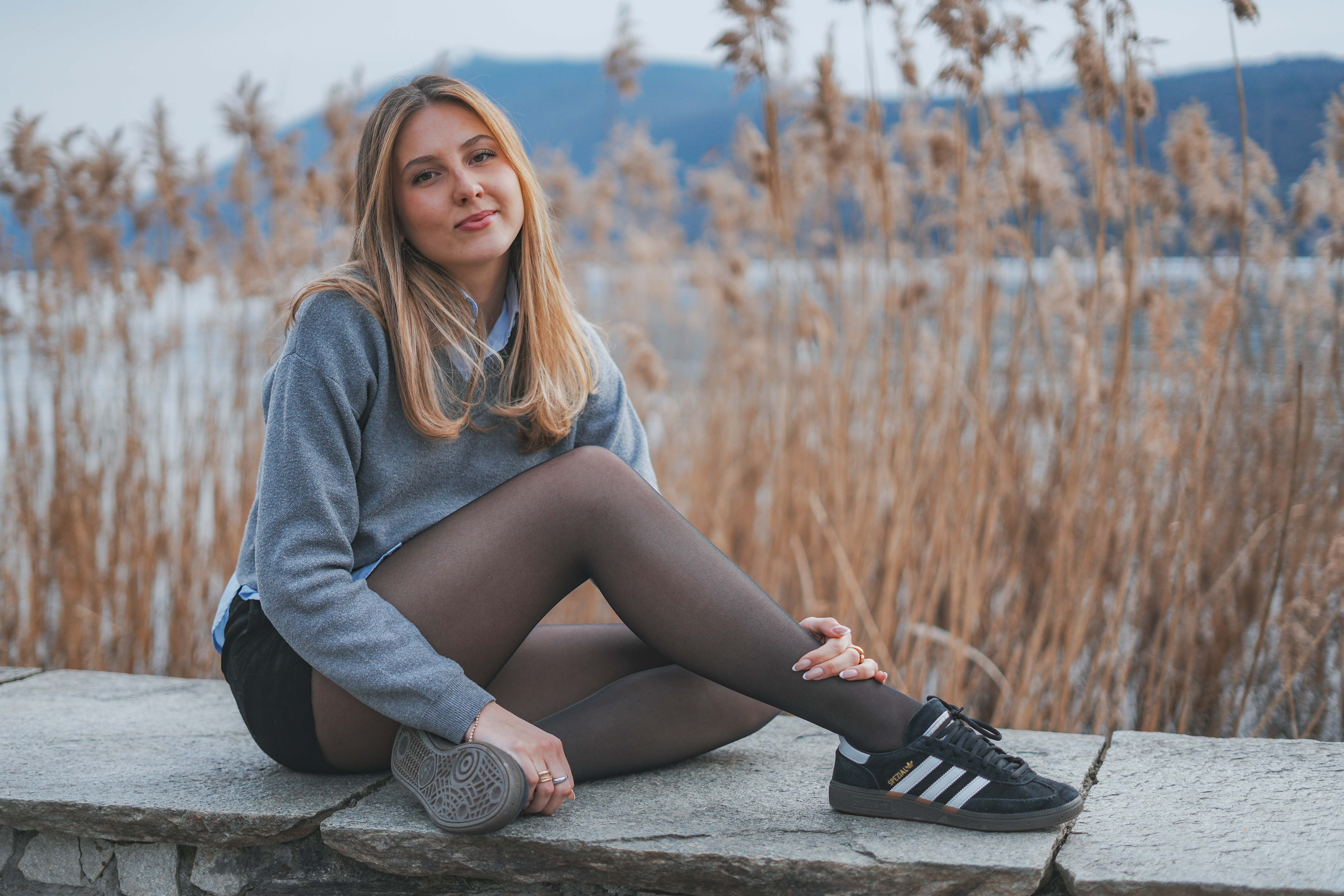 a woman wearing headphone