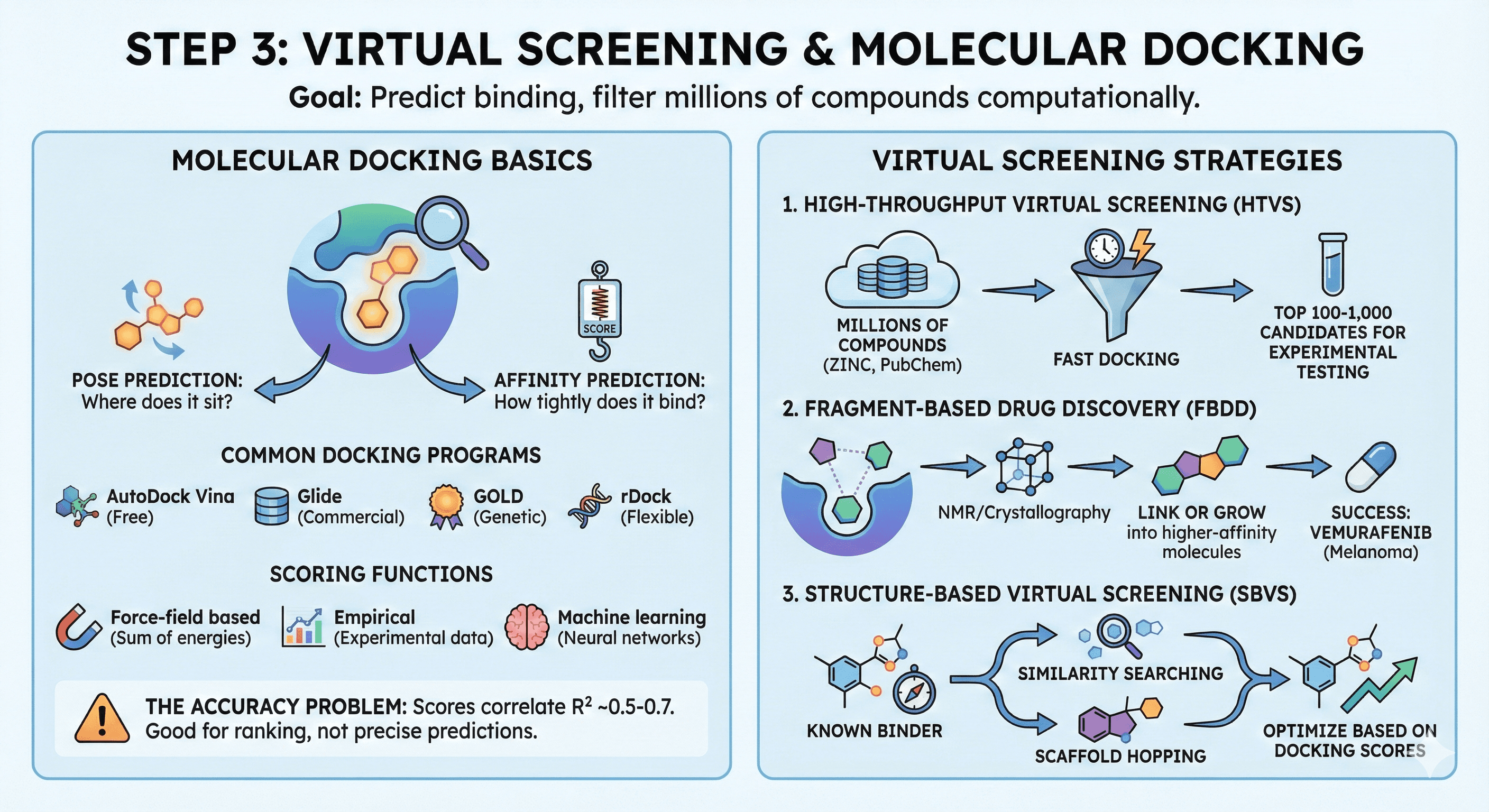 Image Diagram Showcasing Virtual Screening and Molecular Docking
