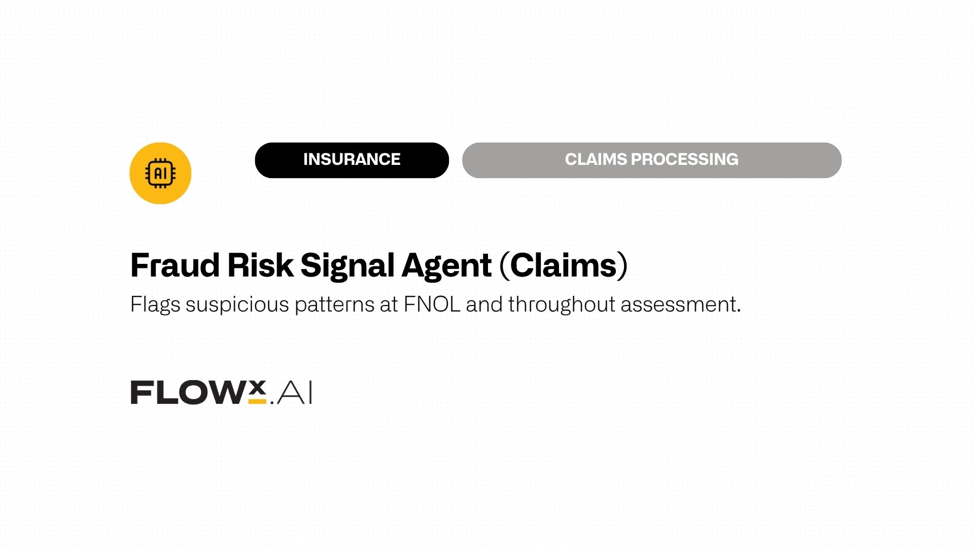 Fraud Risk Signal Agent (Claims)