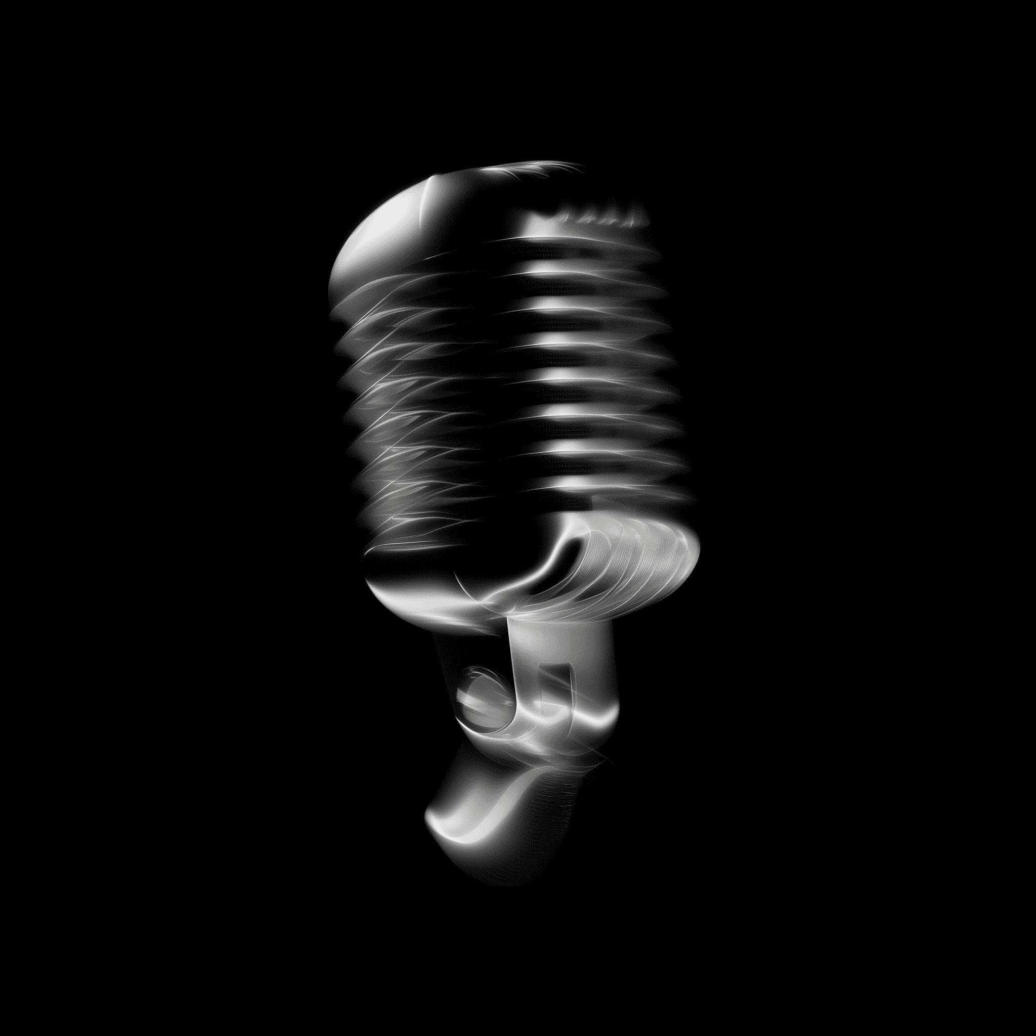 speaker with a half white half green background