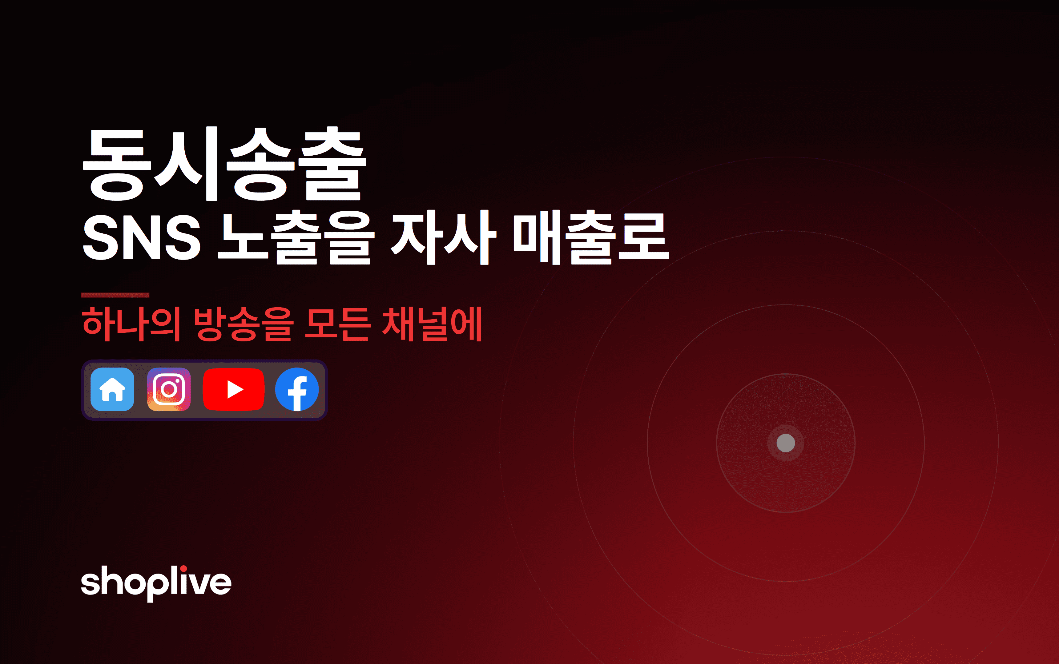샵라이브 동시송출 — 하나의 라이브 방송을 SNS와 자사 앱·웹사이트에 동시 송출해 매출을 자사 채널에 남기는 방법