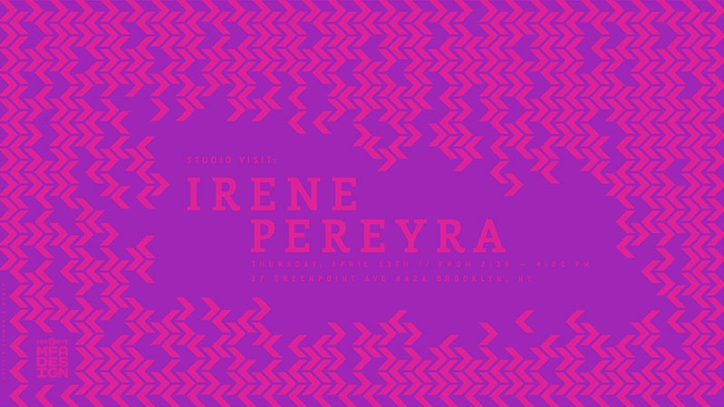 Irene Pereyra banner with fuchsia being the predominant color