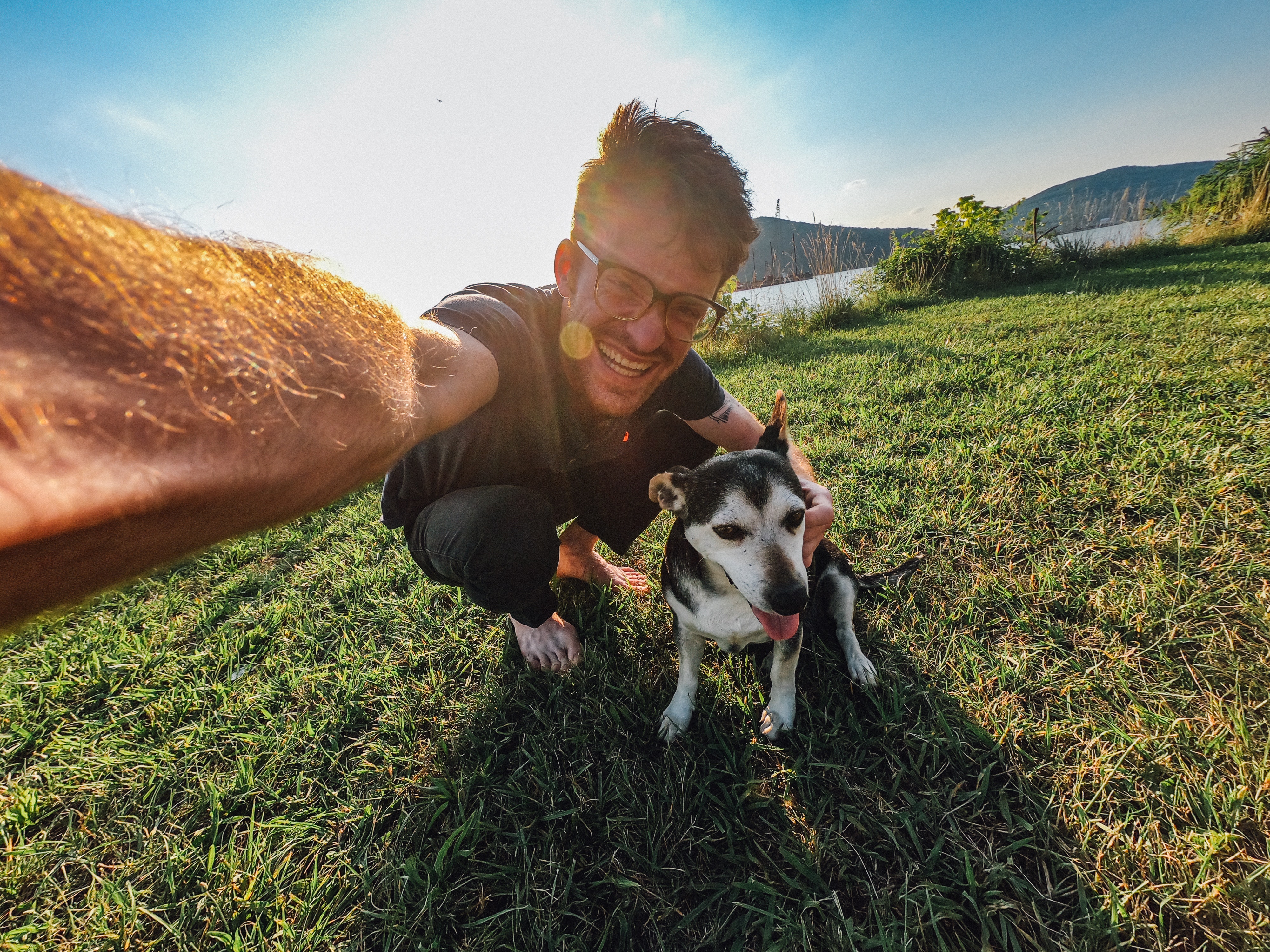 selfie and dog