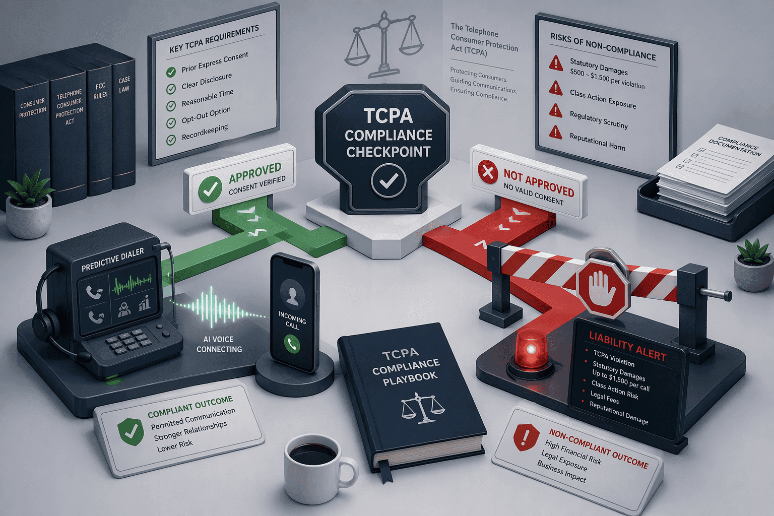 Illustration for Step 2: Align Your Dialing Strategy with 2026 TCPA Litigation Trends and FCC Rulings