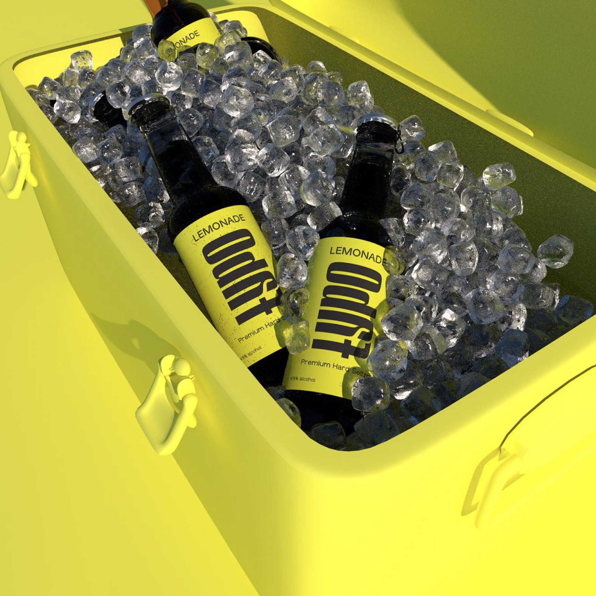 Scroll-triggered animated ribbons with #drinktypo social callouts