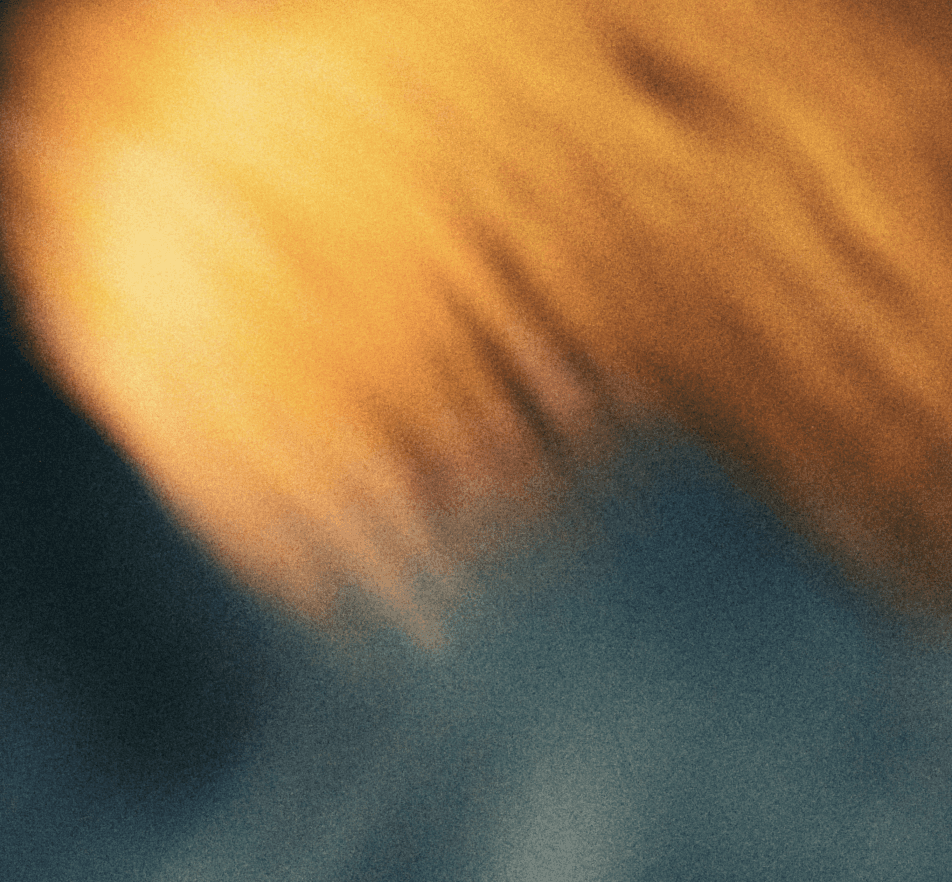 Liquid abstract orange and teal artwork
