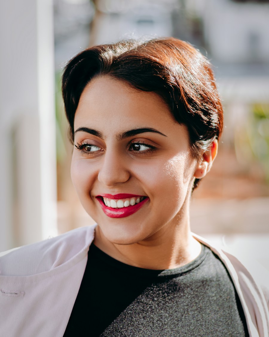 Portrait of Dr. Maya Lindqvist smiling in a white coat